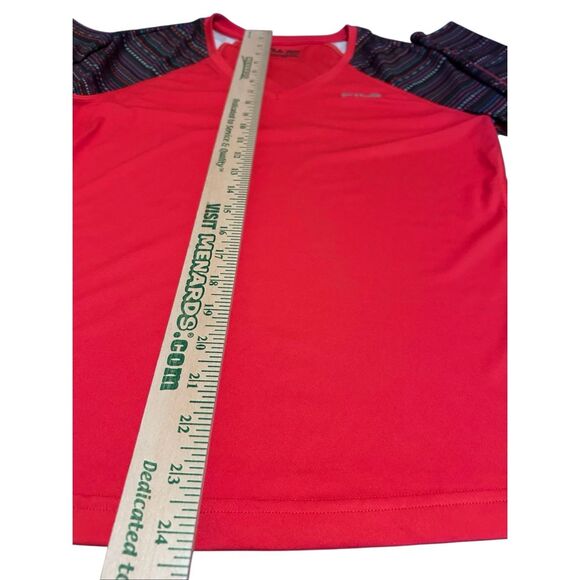 Fila Sport Performance Live in Motion V- Neck Long Sleeve Top Red Size M - Picture 7 of 8
